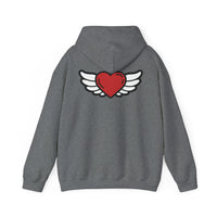 Angel Wings Heart Hoodie - Unisex Heavy Blend™ Sweatshirt for Love & Comfort