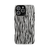 Tough Cases: Stylish Black and White Zebra Print Phone Case