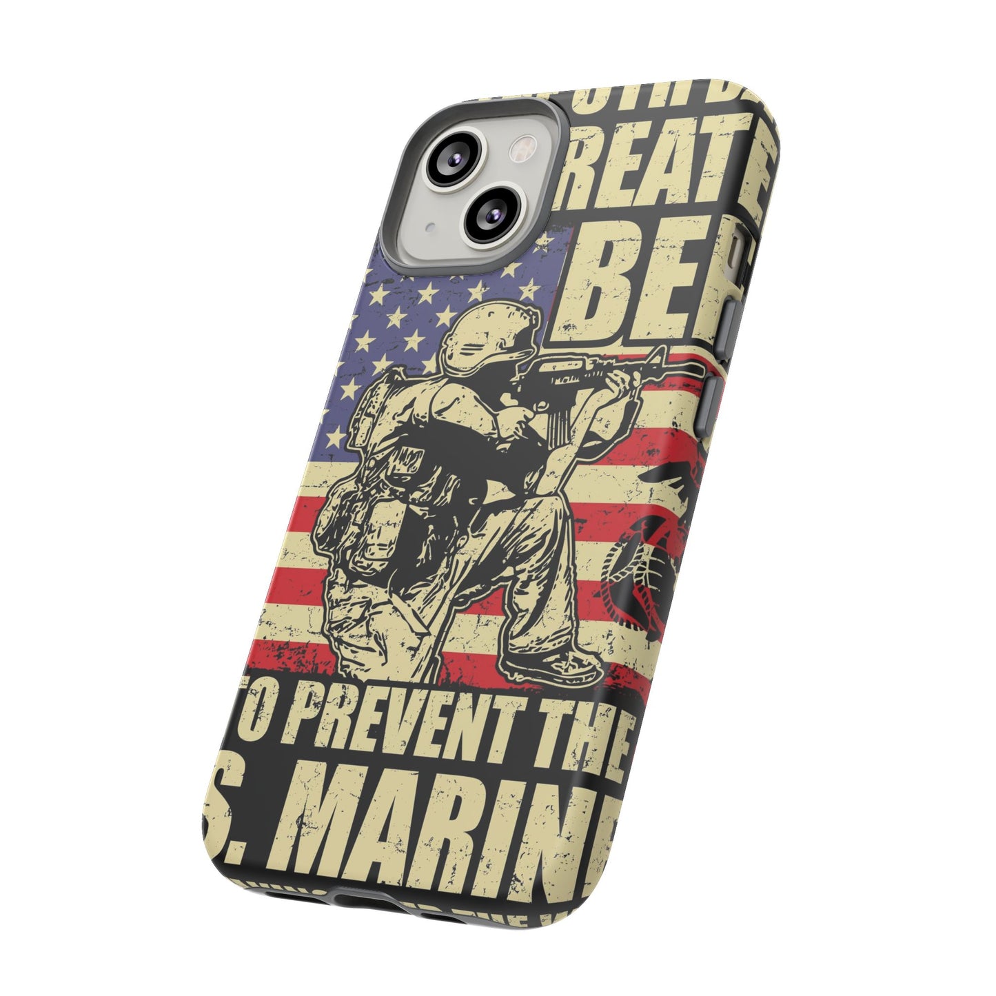 Military-Themed Phone Case - 'God Created Beer' Design