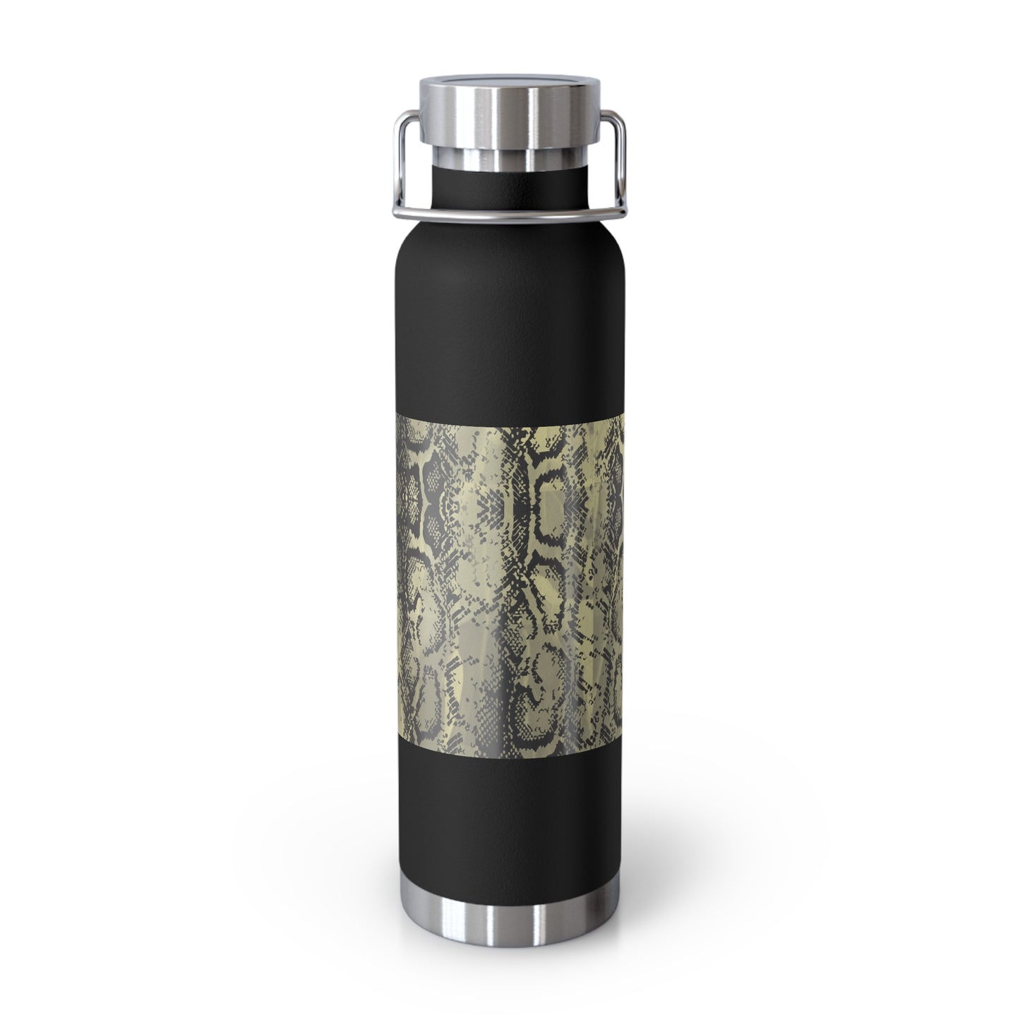 Stylish Snake Print Insulated Water Bottle - 22oz Copper Vacuum Flask