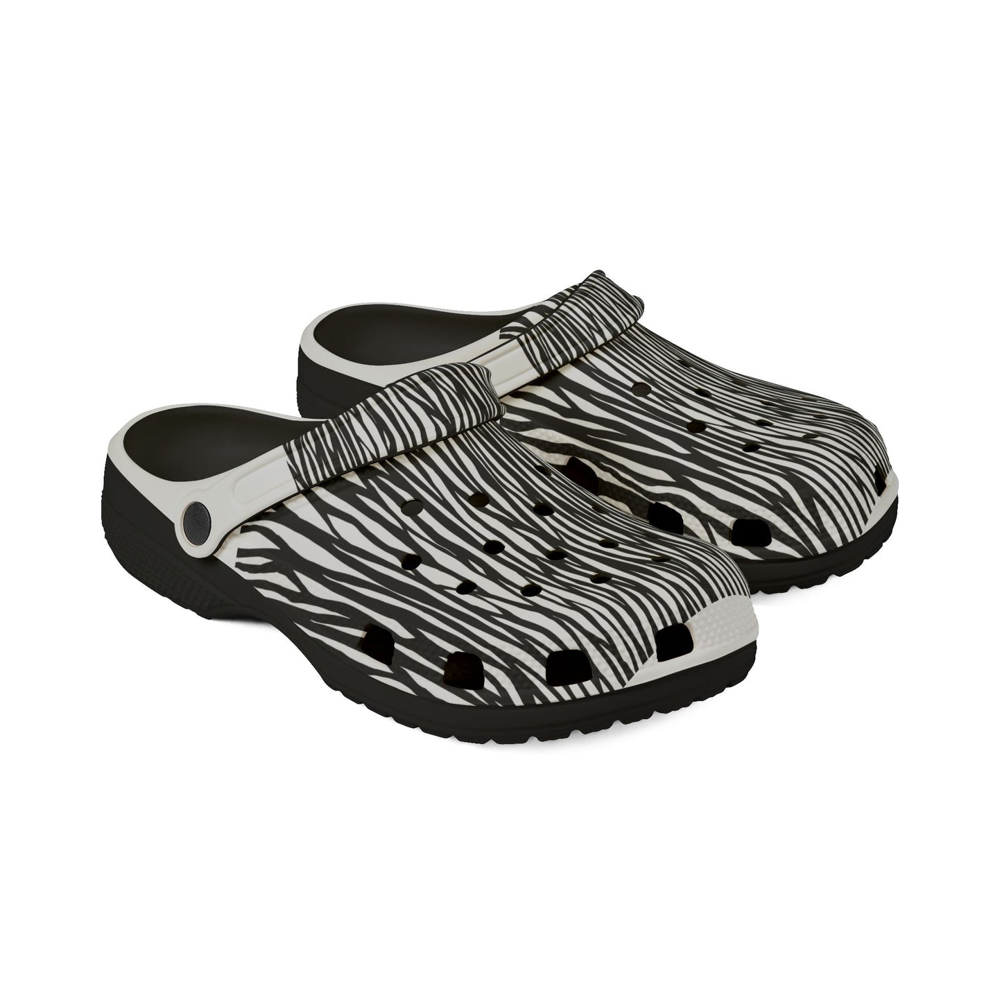 Stylish Zebra Print EVA Foam Shoes, Comfortable Clogs, Perfect for Home, Garden, Beach, Casual Outings, Summer Footwear