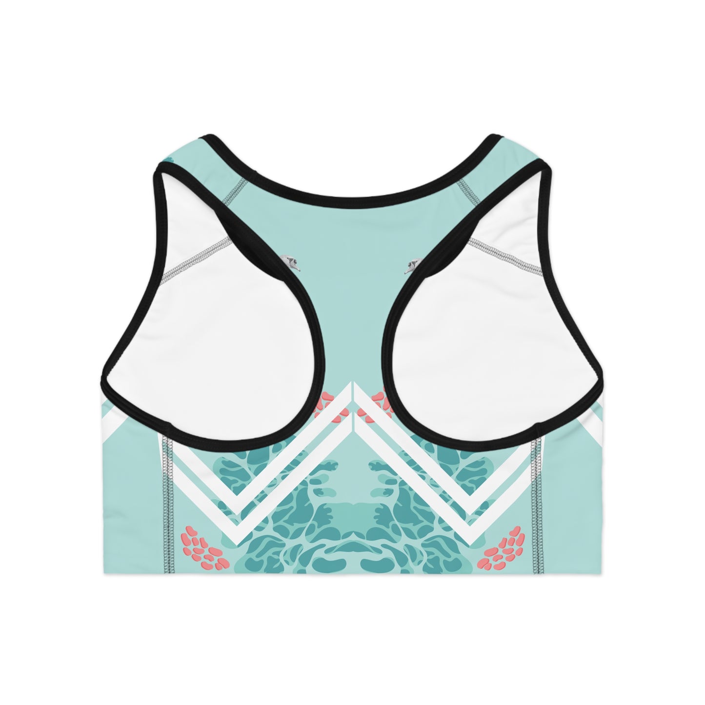 Tropical Vibes Sports Bra with Floral Design