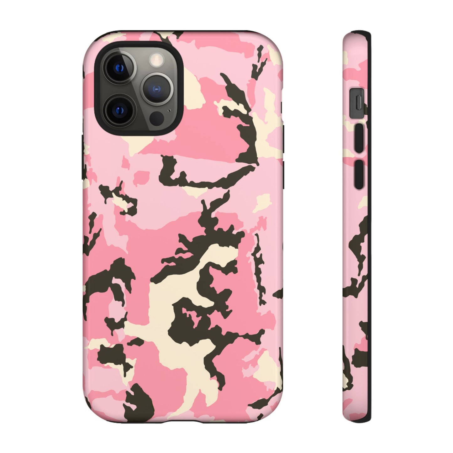 Stylish Tough Phone Case – Pink Camo Design for Bold Protection  Make a statement while keeping your phone safe with this eye-catching pink camouflage case that blends fashion with durability.