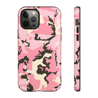 Stylish Tough Phone Case – Pink Camo Design for Bold Protection  Make a statement while keeping your phone safe with this eye-catching pink camouflage case that blends fashion with durability.