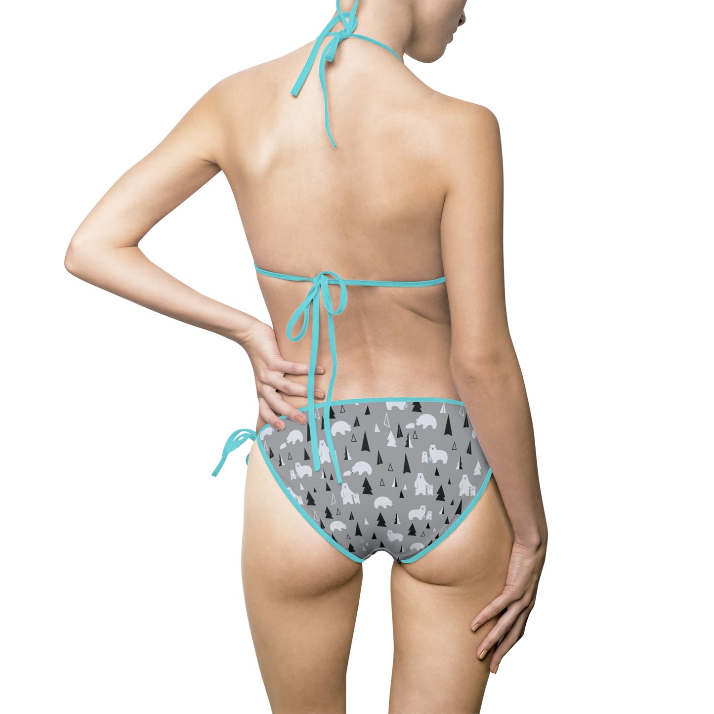 Stylish Gray Triangle Bikini Swimsuit for Women - Perfect for Beach Days & Pool Parties