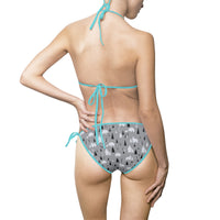 Stylish Gray Triangle Bikini Swimsuit for Women - Perfect for Beach Days & Pool Parties