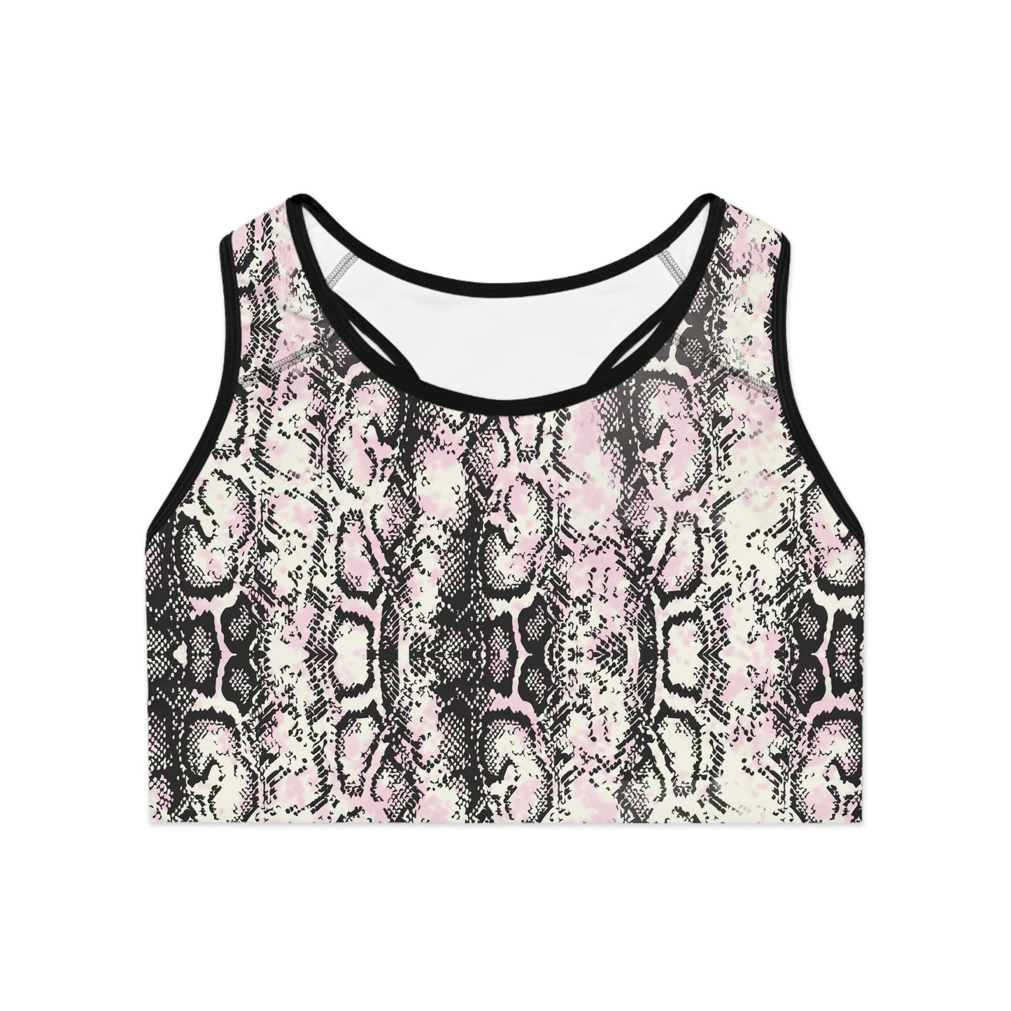 Stylish Snakeskin Sports Bra - Perfect for Workouts & Fashion
