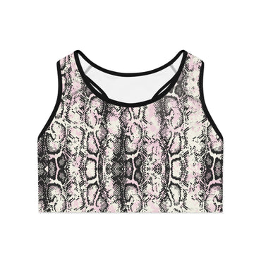 Stylish Snakeskin Sports Bra - Perfect for Workouts & Fashion