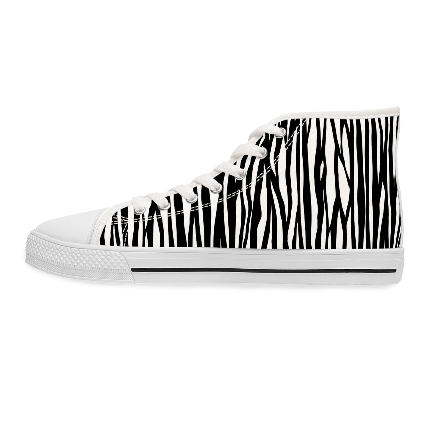 Chic Zebra Print High Top Sneakers for Women