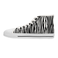Chic Zebra Print High Top Sneakers for Women