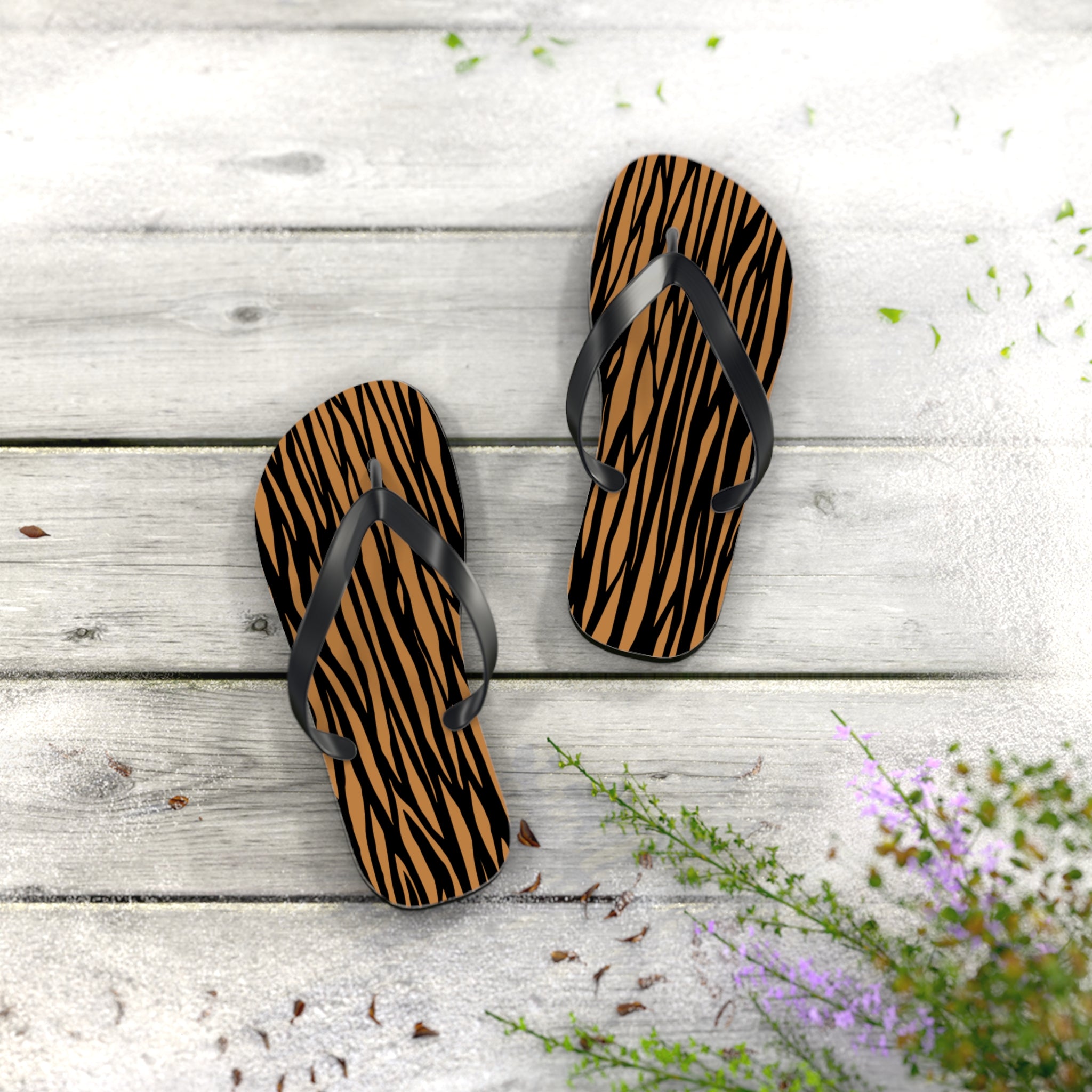Stylish Animal Print Flip Flops for Beach Days, Summer Sandals, Vacation Footwear, Casual Slip-Ons, Gift for Her
