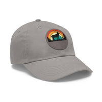 Stylish Dad Hat with Leather Patch - Retro Deer Design