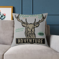 Adventure Hunting Club Pillow - Rustic Home Decor