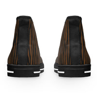 Stylish Women’s High Sneakers - Trendy Tiger Print Design