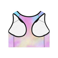 Pastel Tie-Dye Sports Bra for Yoga & Fitness