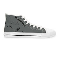 Stylish Women's High Top Sneakers with Marble Design