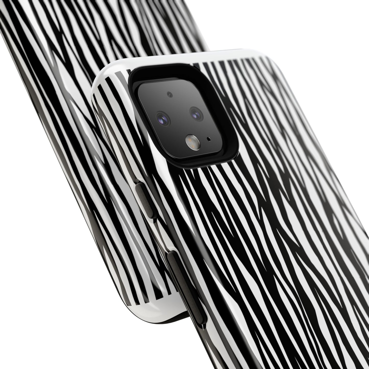 Tough Cases: Stylish Black and White Zebra Print Phone Case
