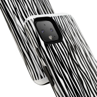 Tough Cases: Stylish Black and White Zebra Print Phone Case