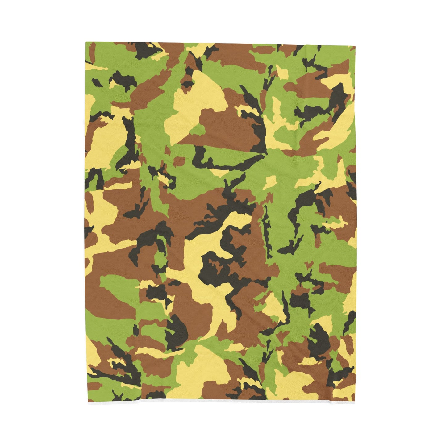Camouflage Velveteen Plush Blanket - Cozy Outdoor Throw for Camping and Home