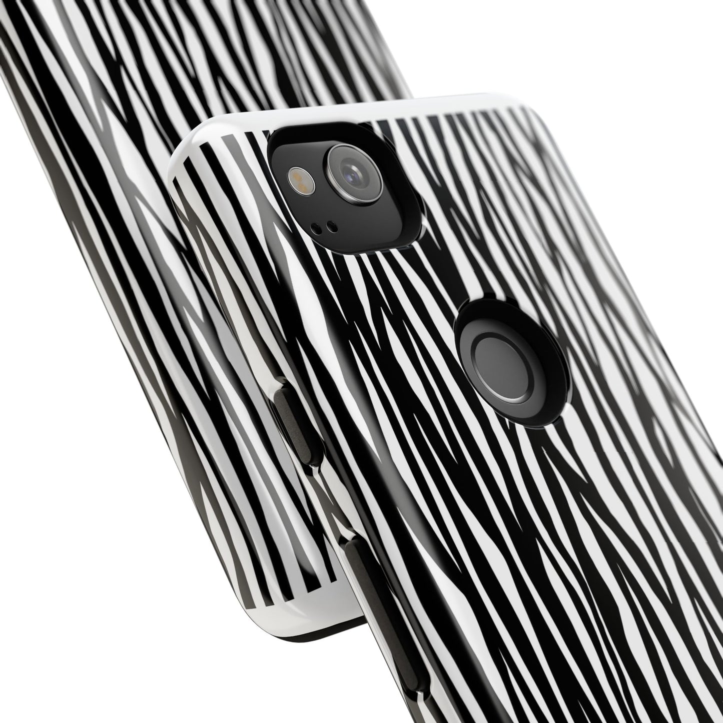 Tough Cases: Stylish Black and White Zebra Print Phone Case