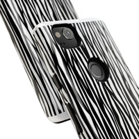 Tough Cases: Stylish Black and White Zebra Print Phone Case