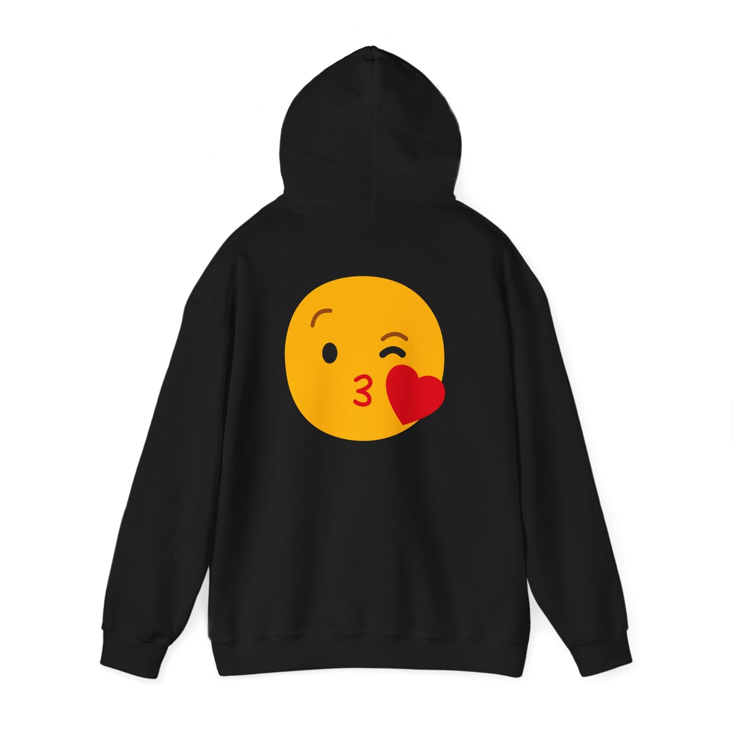 Kiss Emoji Hooded Sweatshirt | Unisex Heavy Blend™