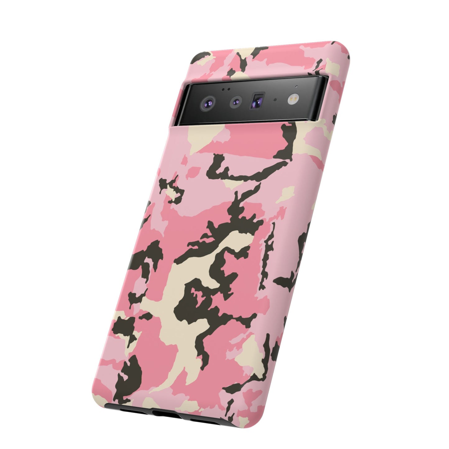 Stylish Tough Phone Case – Pink Camo Design for Bold Protection  Make a statement while keeping your phone safe with this eye-catching pink camouflage case that blends fashion with durability.