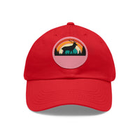 Stylish Dad Hat with Leather Patch - Retro Deer Design