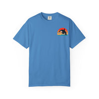 Whale Sunset Graphic T-Shirt - Unisex Garment-Dyed Tee for Ocean Lovers
