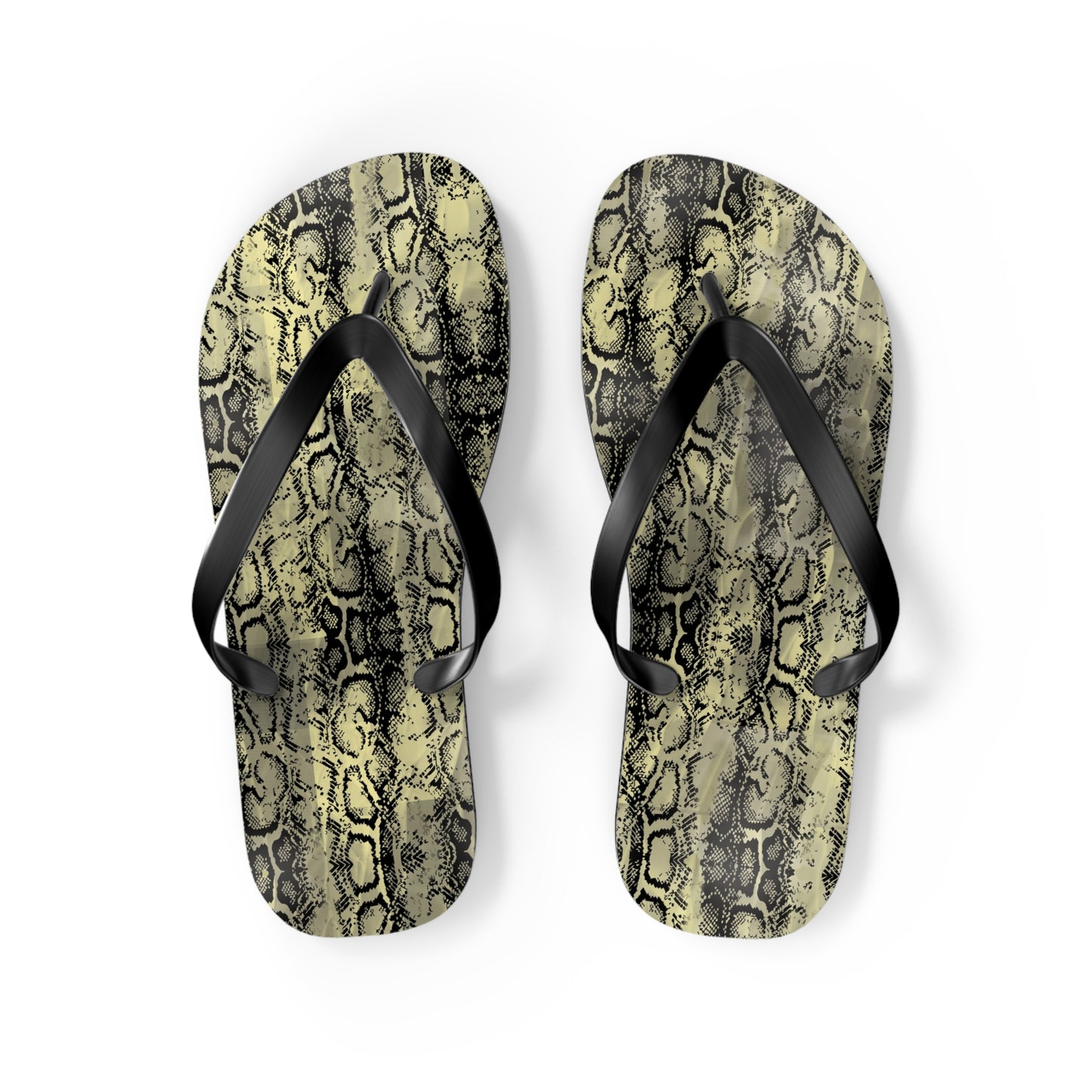 Snakeskin Flip Flops - Trendy Summer Footwear for Beach Days