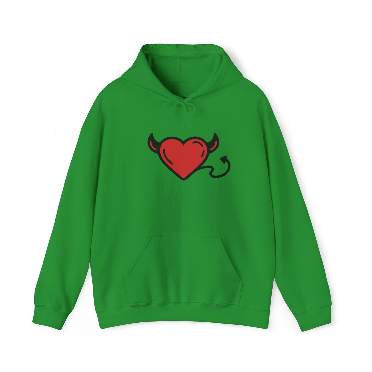 Devilish Heart Hoodie - Unisex Heavy Blend™ Sweatshirt for Fun-Loving Spirits