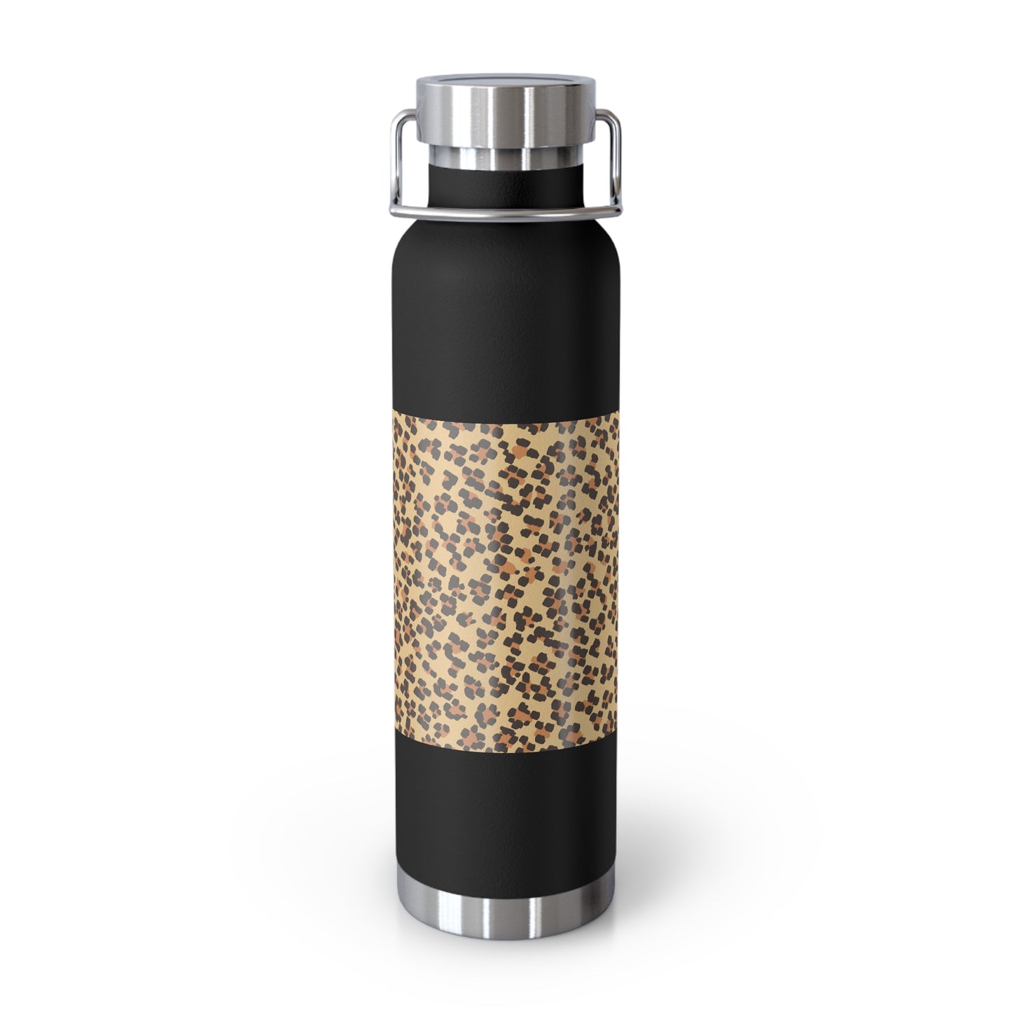 Leopard Print Insulated Water Bottle - 22oz Reusable Copper Thermos