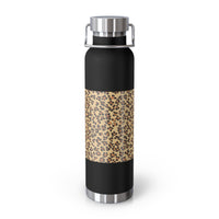 Leopard Print Insulated Water Bottle - 22oz Reusable Copper Thermos