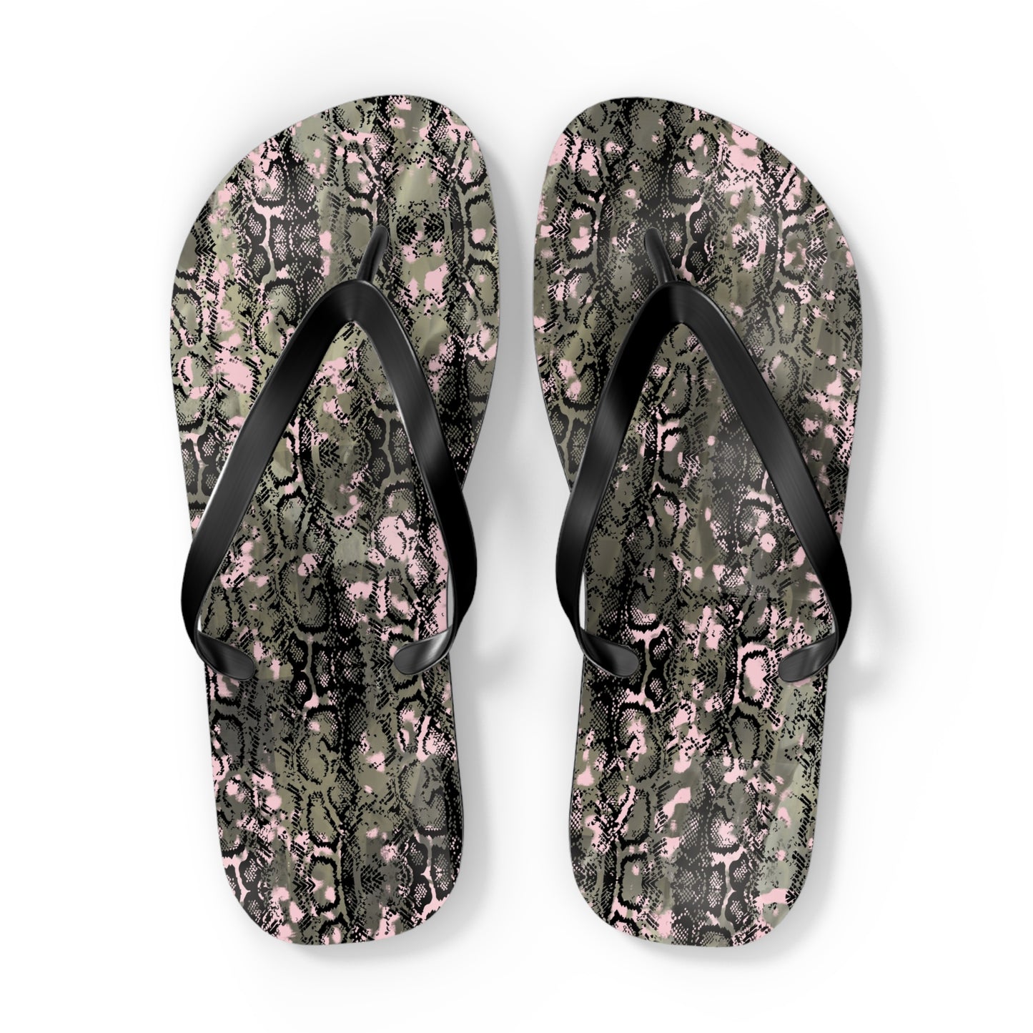 Trendy Pink Camouflage Flip Flops - Stylish Summer Sandals for Casual Wear