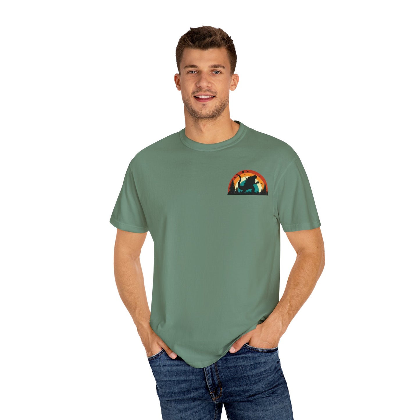 Retro Sunset Dinosaur Unisex T-Shirt