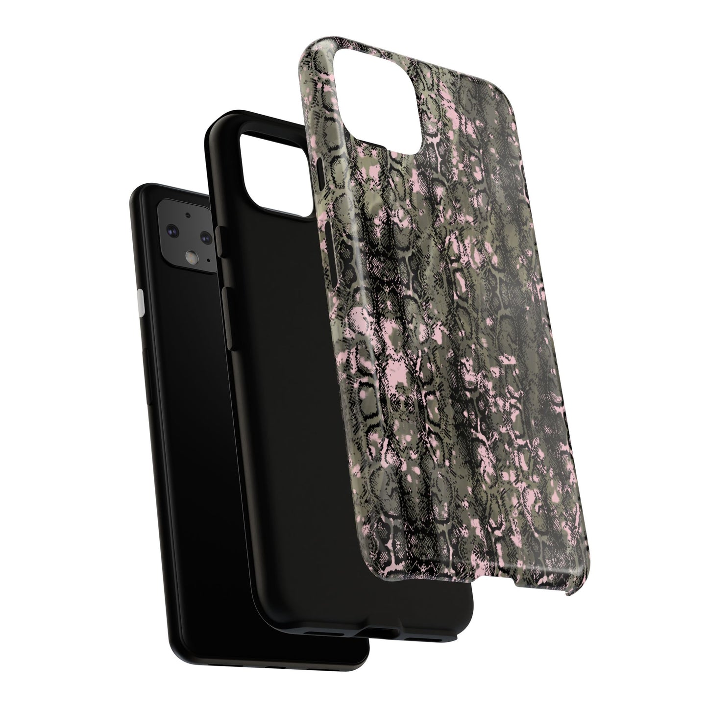Camo Snake Pattern Phone Case – Rugged Protection Meets Bold Style  Turn heads while protecting your phone with this fierce camo snake pattern case—where urban edge meets outdoor grit.