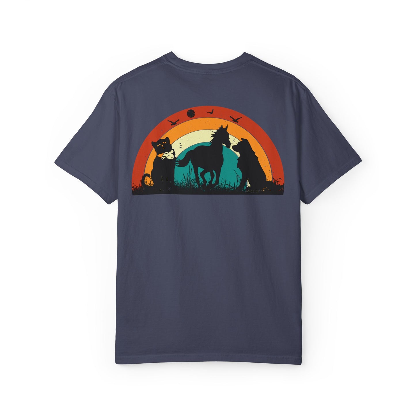 Rainbow Animal Scene Unisex T-Shirt - Nature Lover's Gift