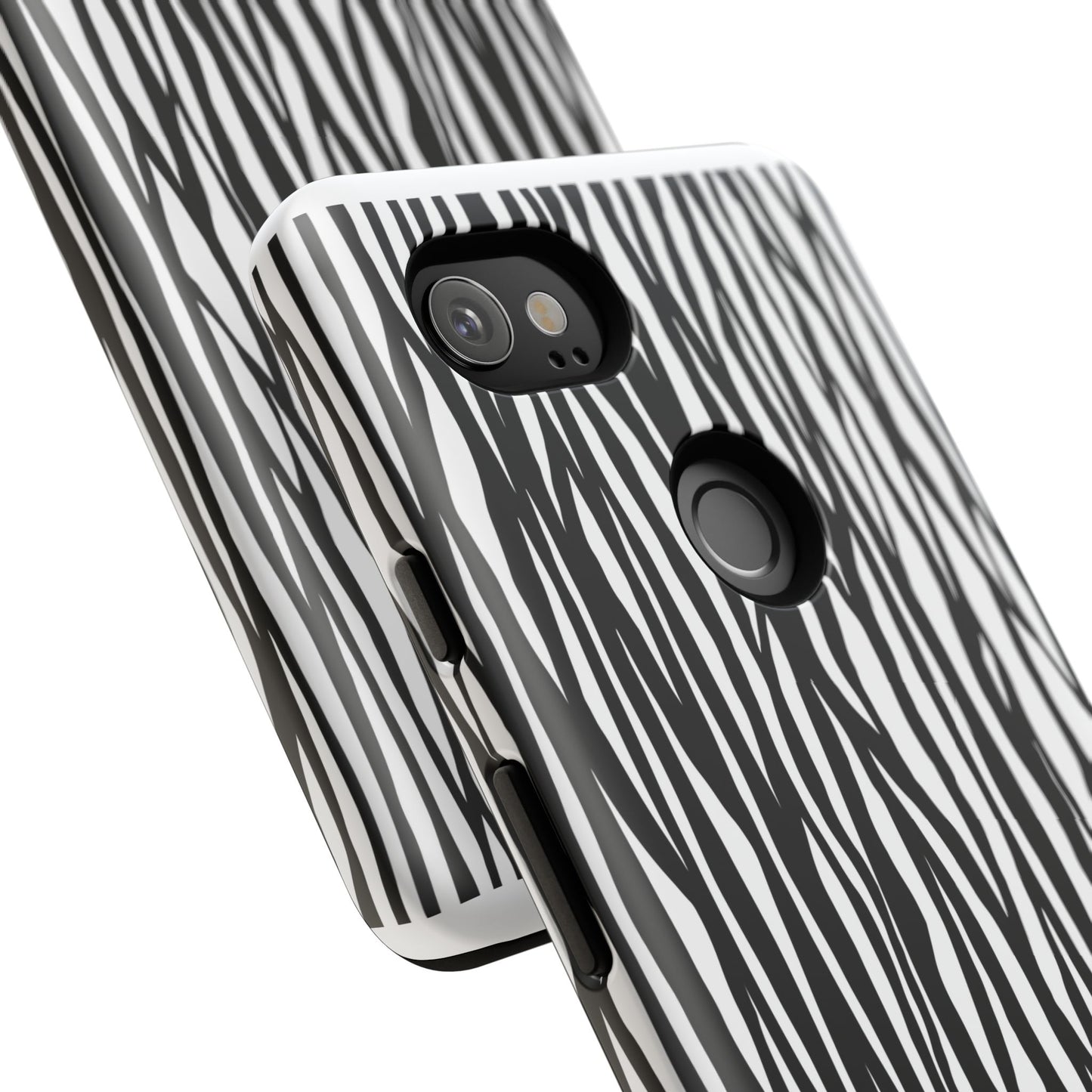 Tough Cases: Stylish Black and White Zebra Print Phone Case