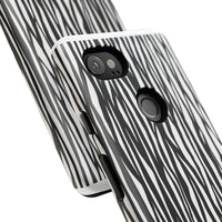 Tough Cases: Stylish Black and White Zebra Print Phone Case