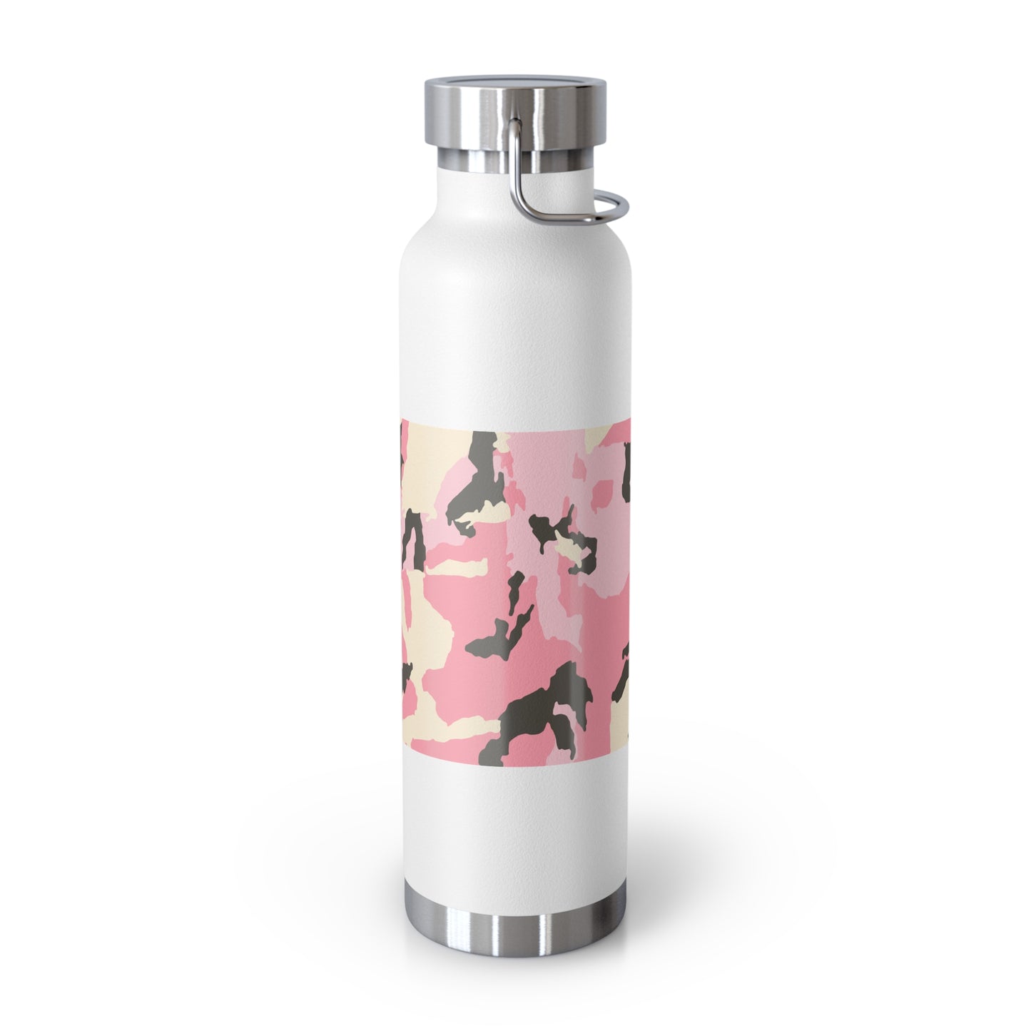 Stylish Pink Camouflage Insulated Water Bottle - 22oz