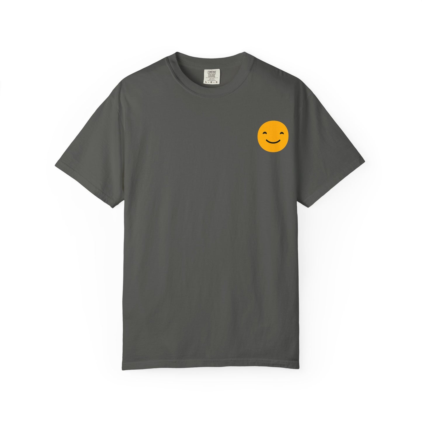 Happy Face Garment-Dyed T-shirt for Positive Vibes
