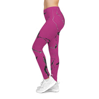 Trendy Pink Marble Leggings for Women, Stylish Activewear, Fitness Outfits, Casual Wear, Workout Leggings, Everyday Comfort