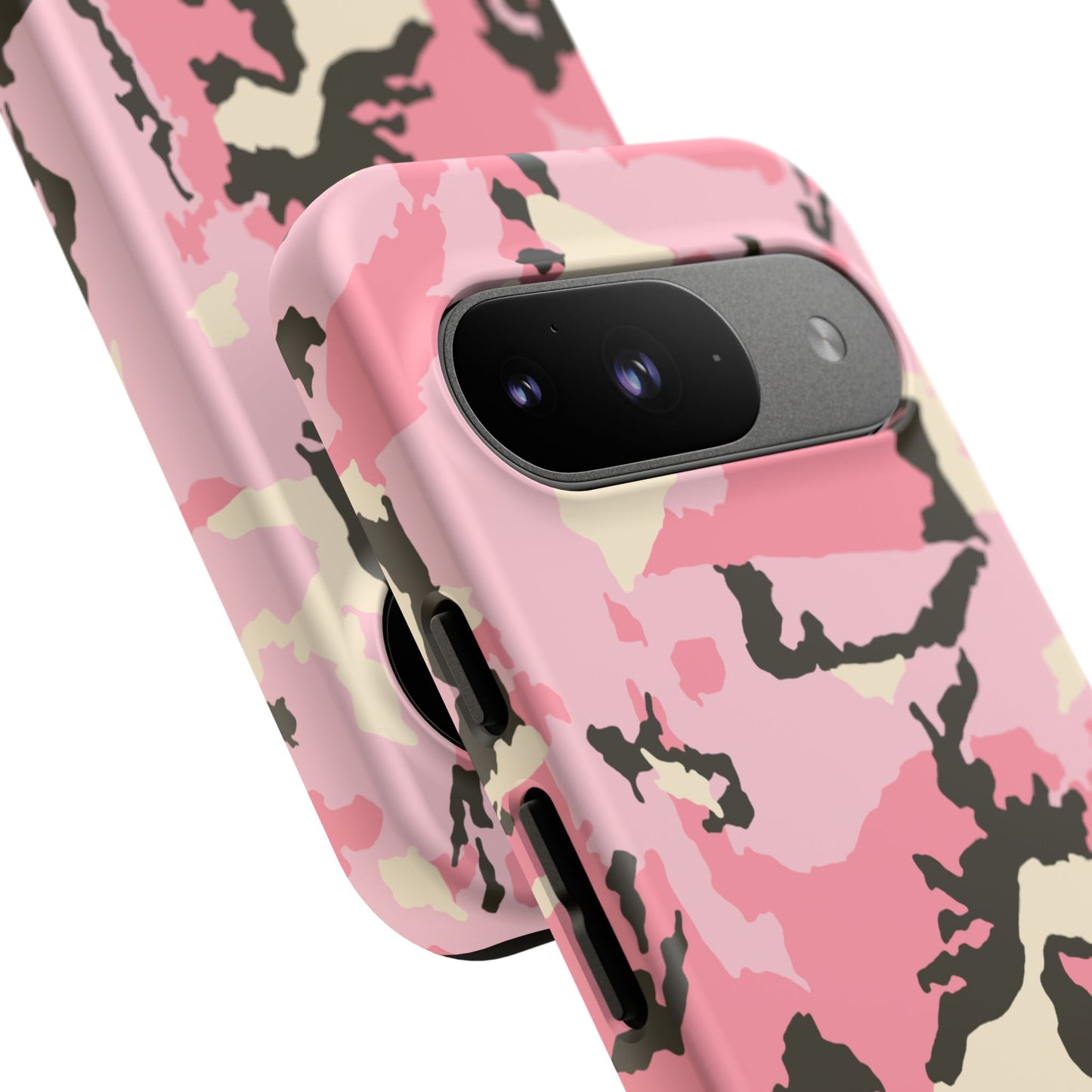 Stylish Tough Phone Case – Pink Camo Design for Bold Protection  Make a statement while keeping your phone safe with this eye-catching pink camouflage case that blends fashion with durability.