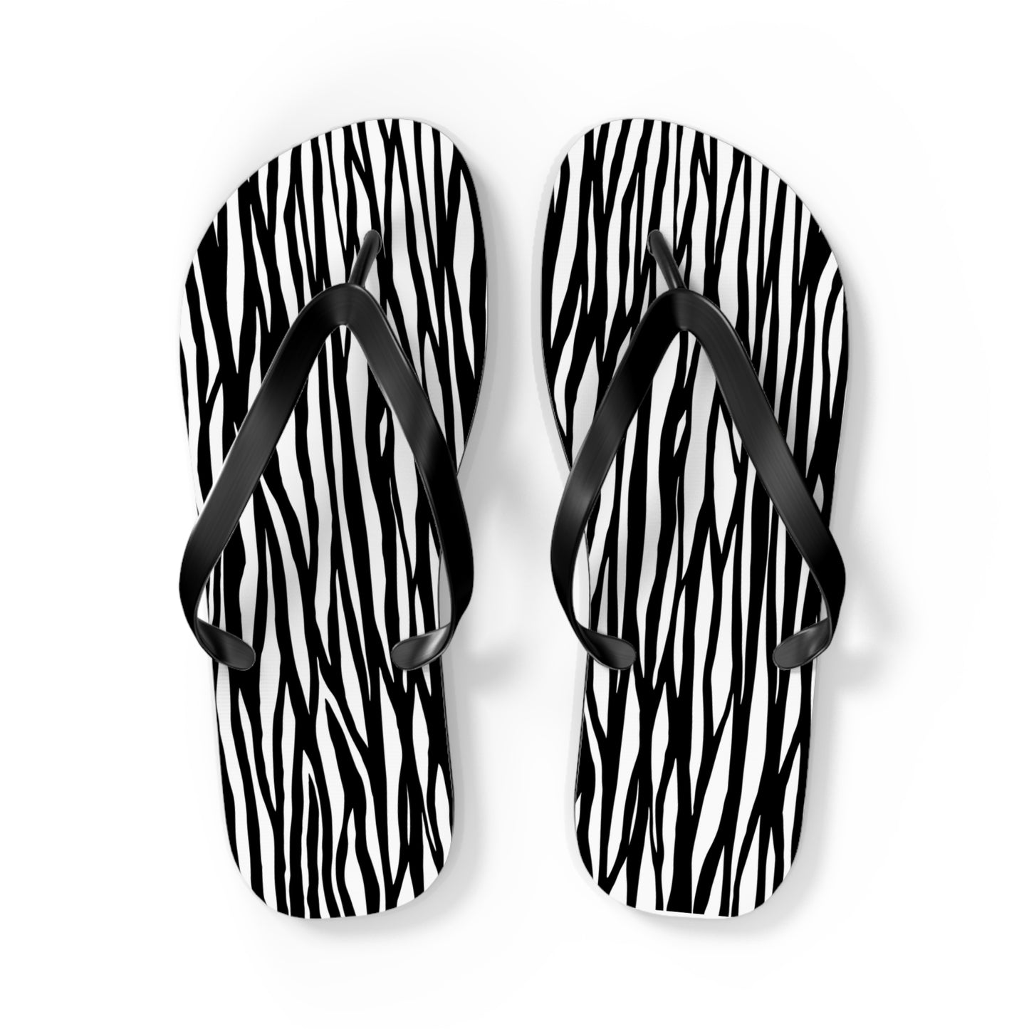 Zebra Print Flip Flops - Stylish Summer Footwear