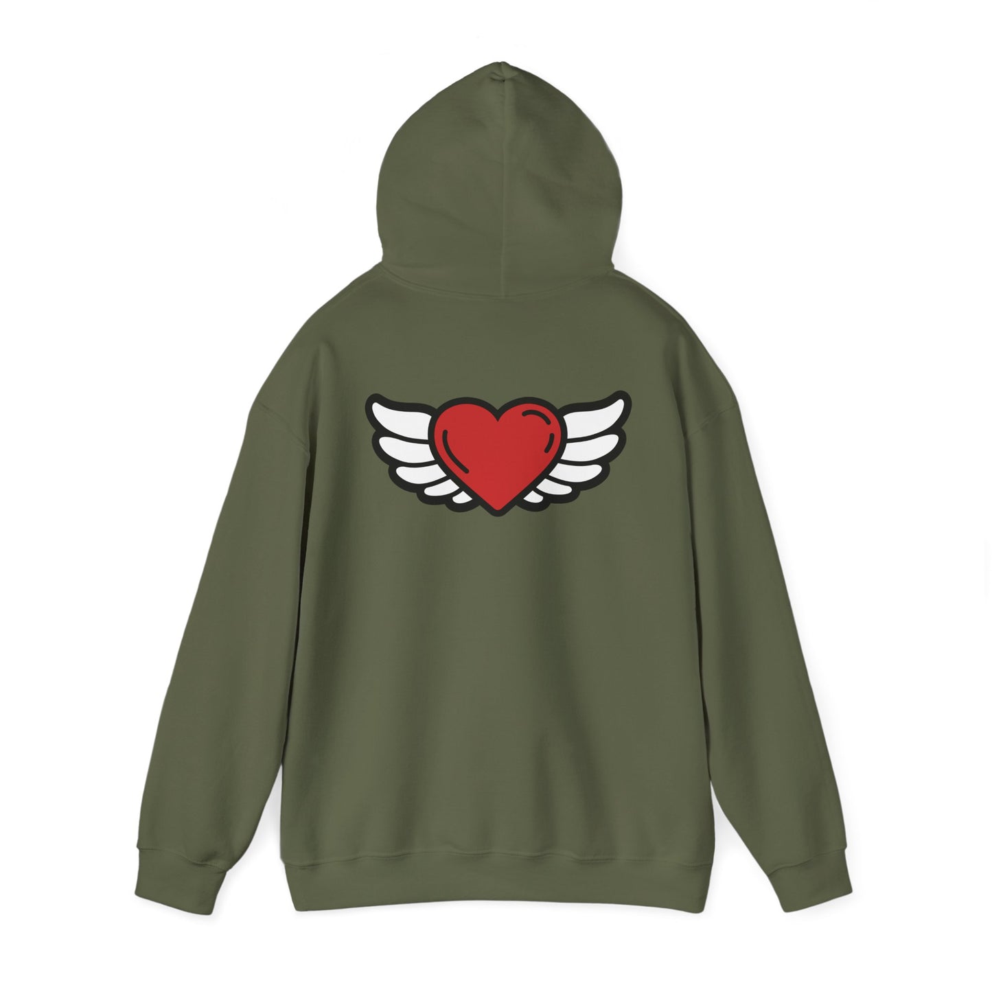 Angel Wings Heart Hoodie - Unisex Heavy Blend™ Sweatshirt for Love & Comfort