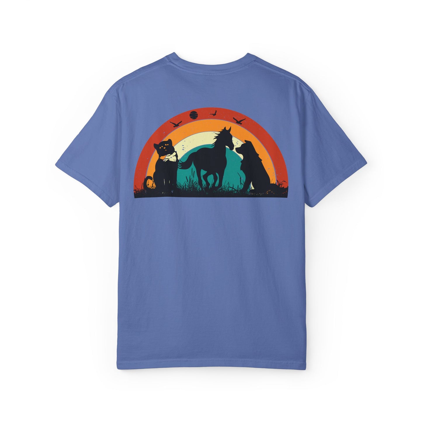 Rainbow Animal Scene Unisex T-Shirt - Nature Lover's Gift
