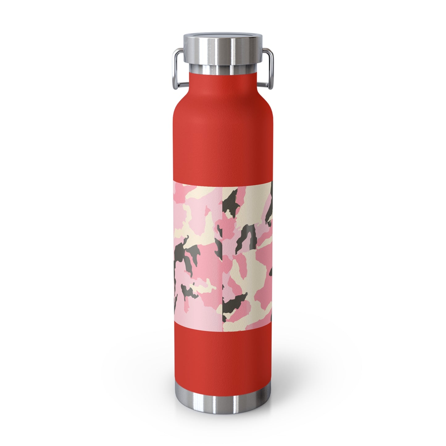 Stylish Pink Camouflage Insulated Water Bottle - 22oz