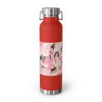 Stylish Pink Camouflage Insulated Water Bottle - 22oz