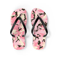 Stylish Pink Camo Flip Flops - Trendy Summer Footwear for Beach & Pool