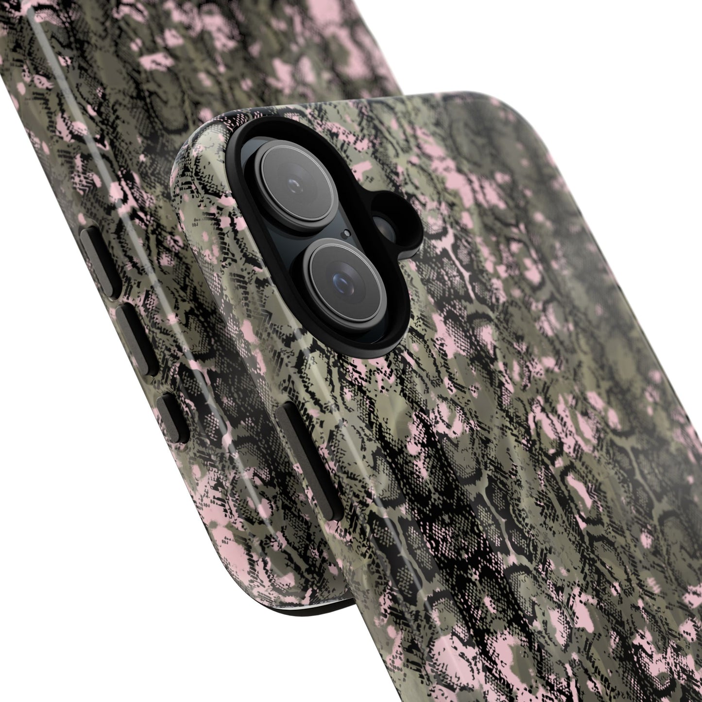 Camo Snake Pattern Phone Case – Rugged Protection Meets Bold Style  Turn heads while protecting your phone with this fierce camo snake pattern case—where urban edge meets outdoor grit.